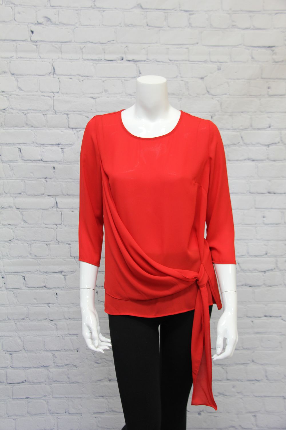 Wrap Top 2 Colors, Color: Red, Size: S