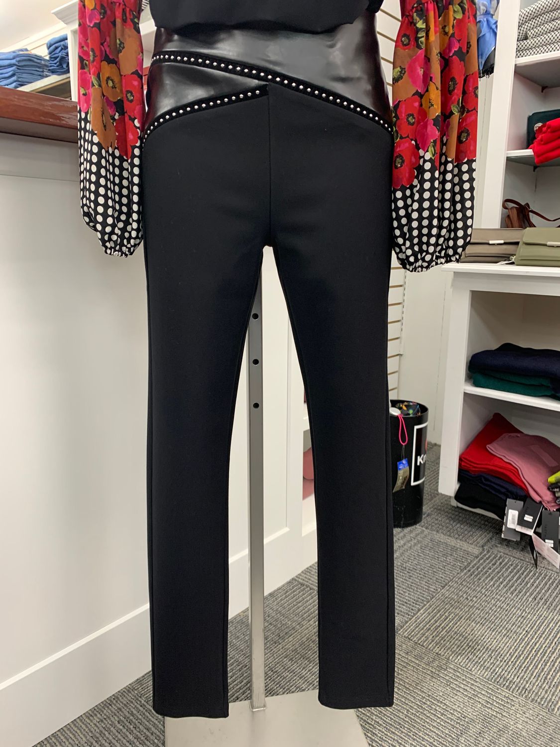 Black/Silver Knit Pant