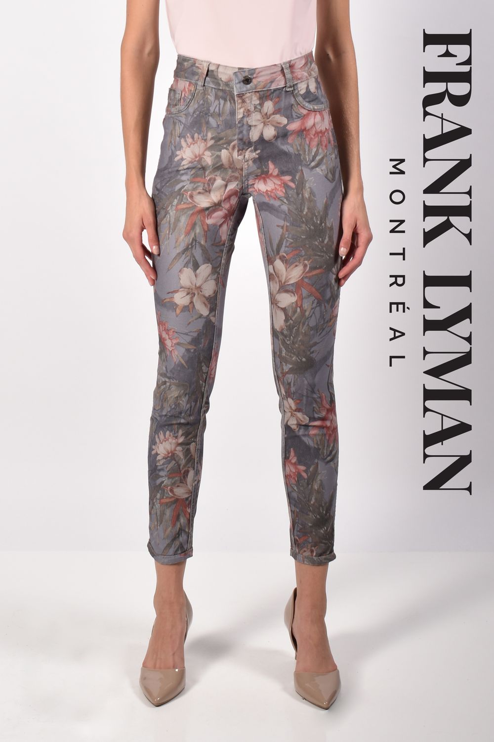 Floral/Grey Reversible Jeans, Size: S