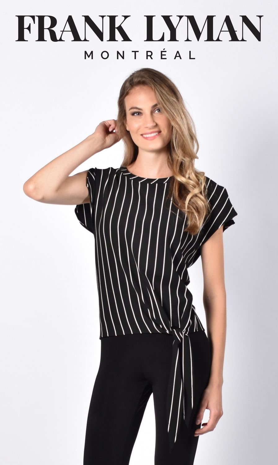 Black/Off White Knit Top