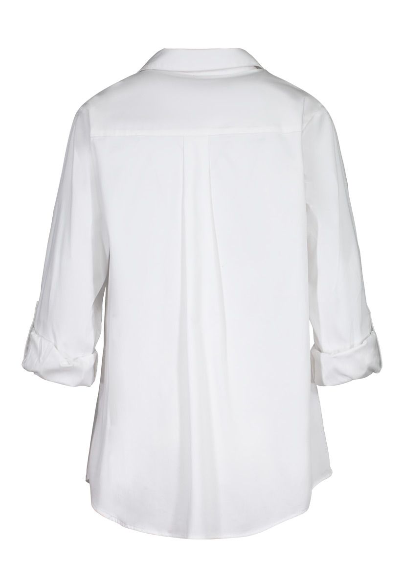 Roll Up Sleeve Blouse, Size: XS