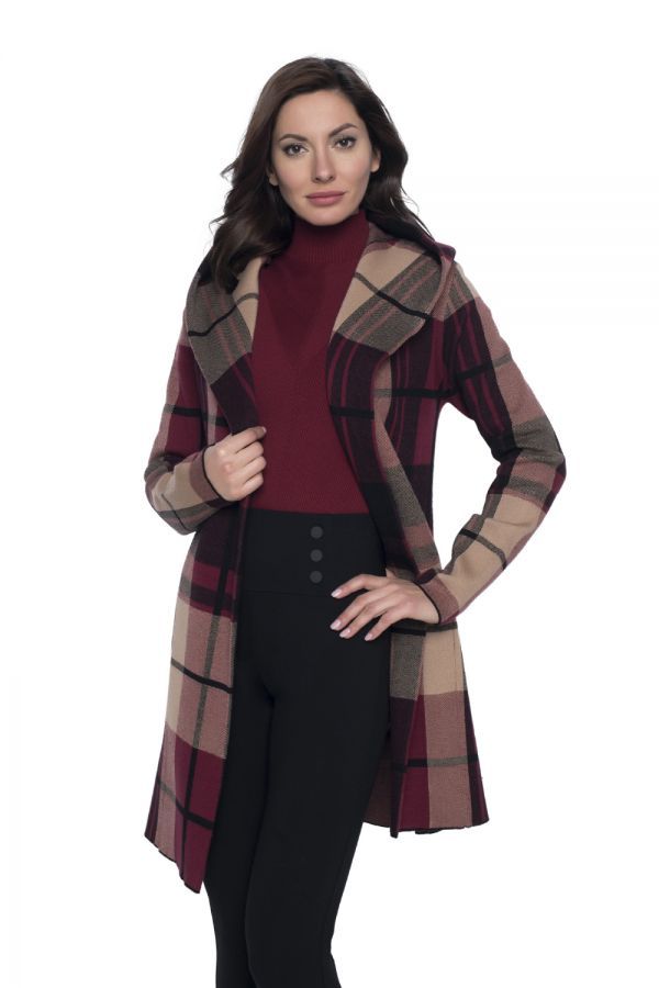 Burgundy/Chestnut Cardigan, Size: S