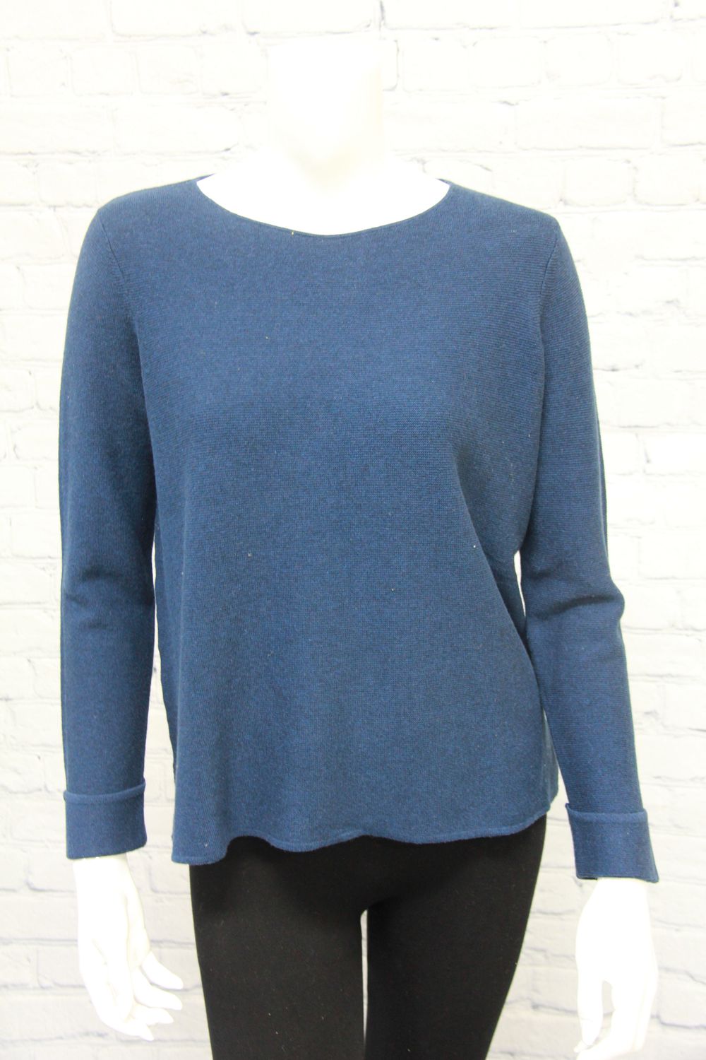 Moriko Cotton Sweater, Color: Midnight, Size: S