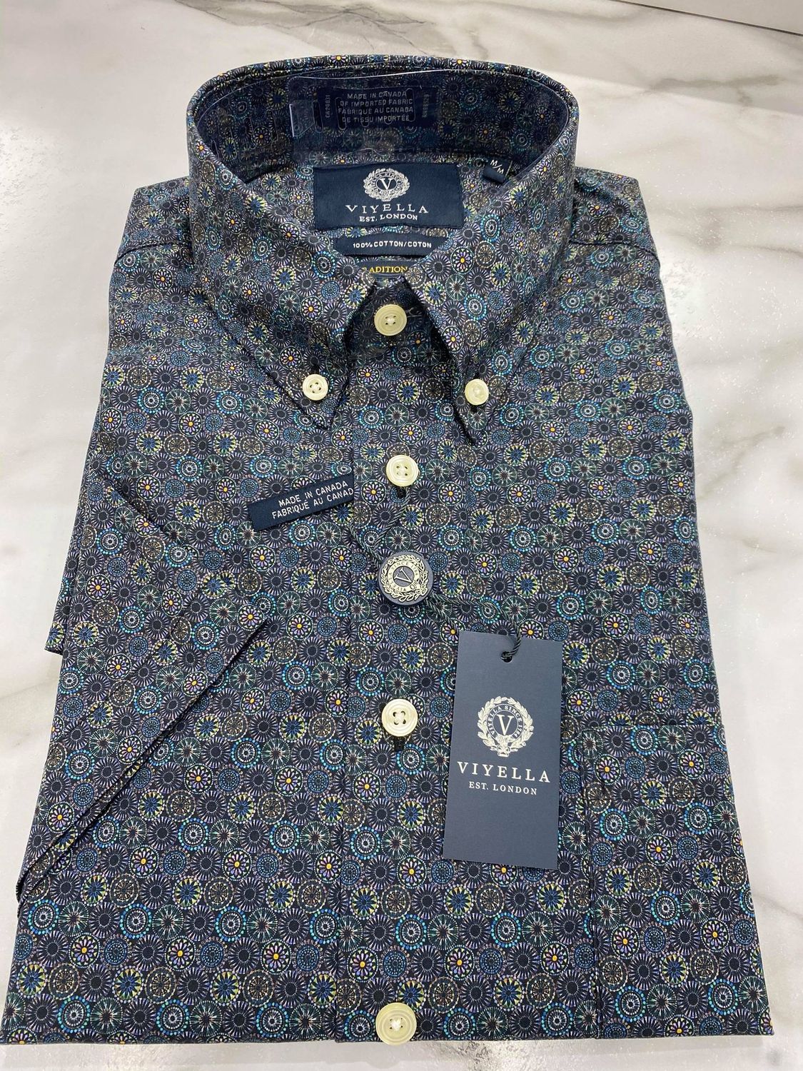 Viyella 100% Cotton Non Iron Oxford Button Down, Size: M