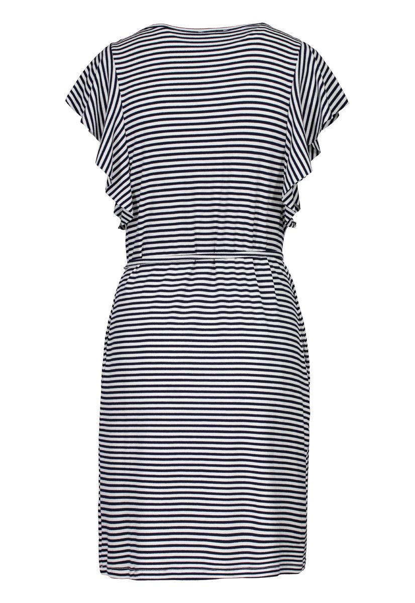 Nautical Flutter Sleeve Dress
