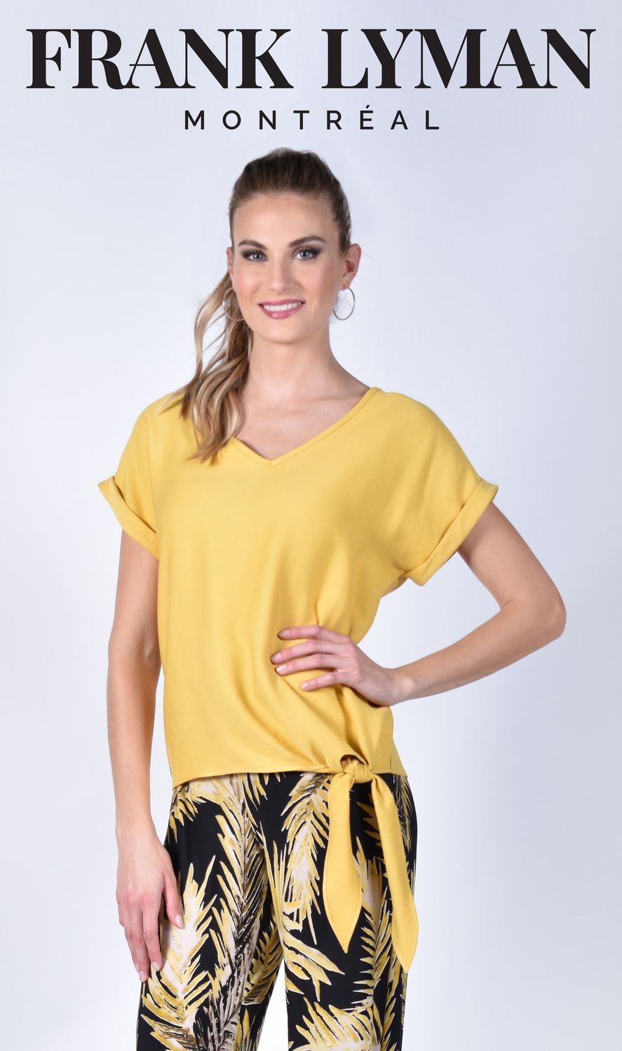 Yellow Woven Top, Size: 6