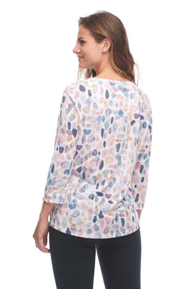 Seaside Pebbles Print Top