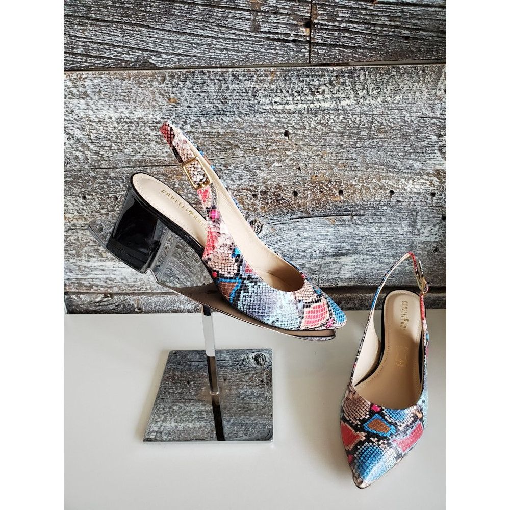 Fran Leather Shoe Snake Multi