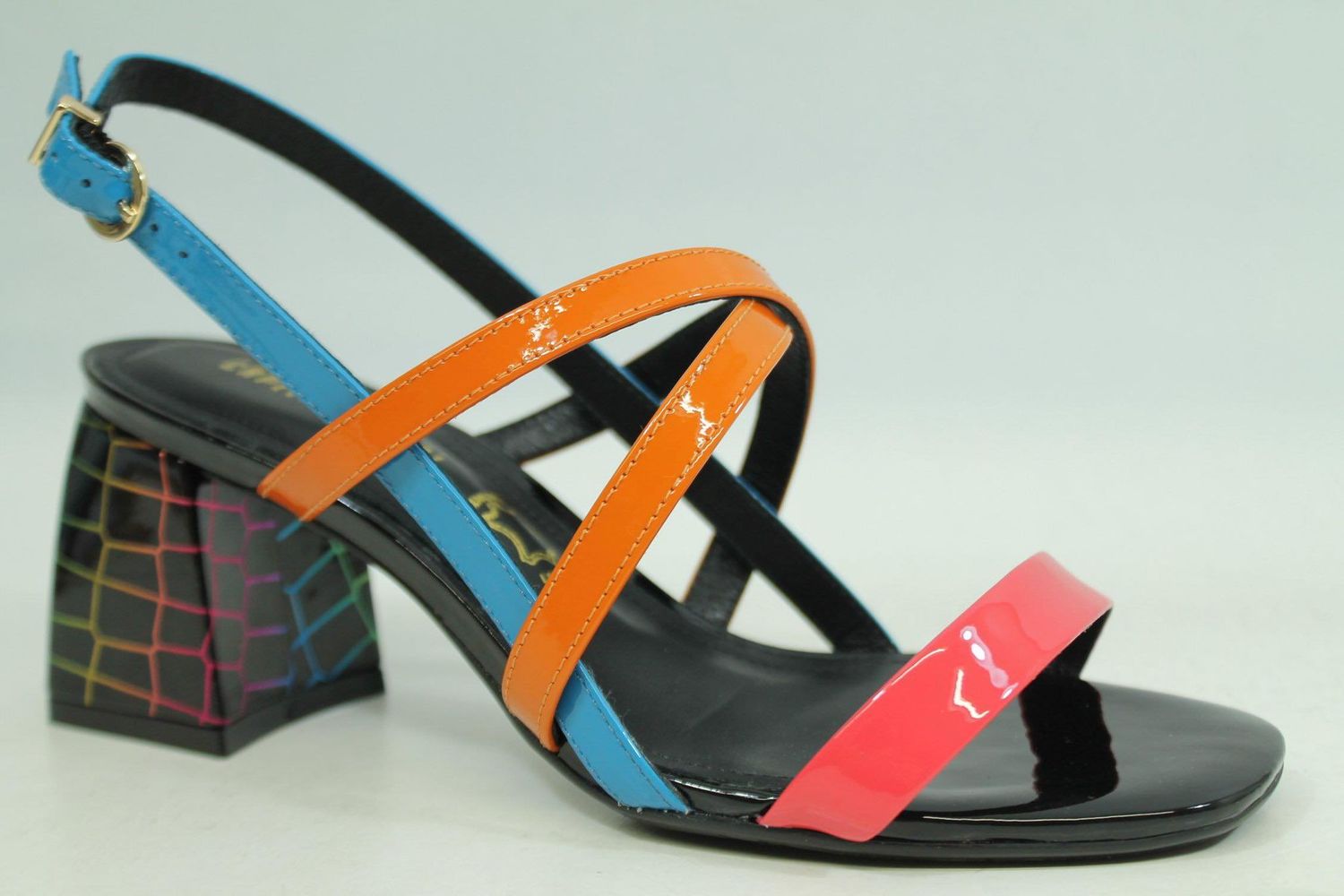Leather Sandal Strawberry Patent , Size: 36