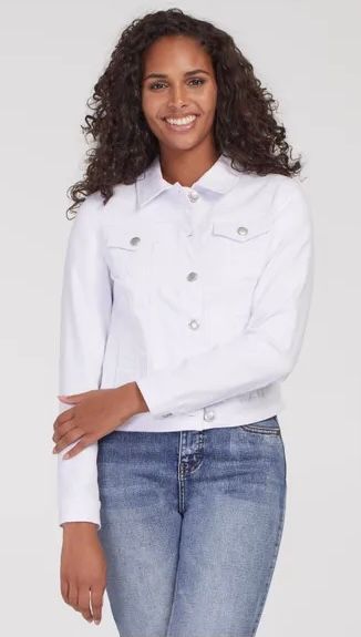 White / Floral Jacket, Size: XS