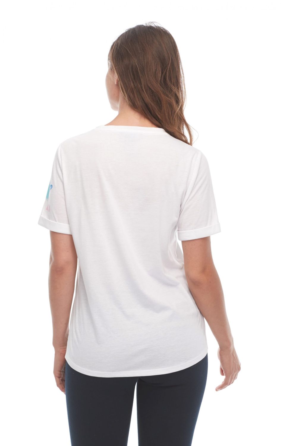 Heart Print / Embroidered Short Sleeve Top