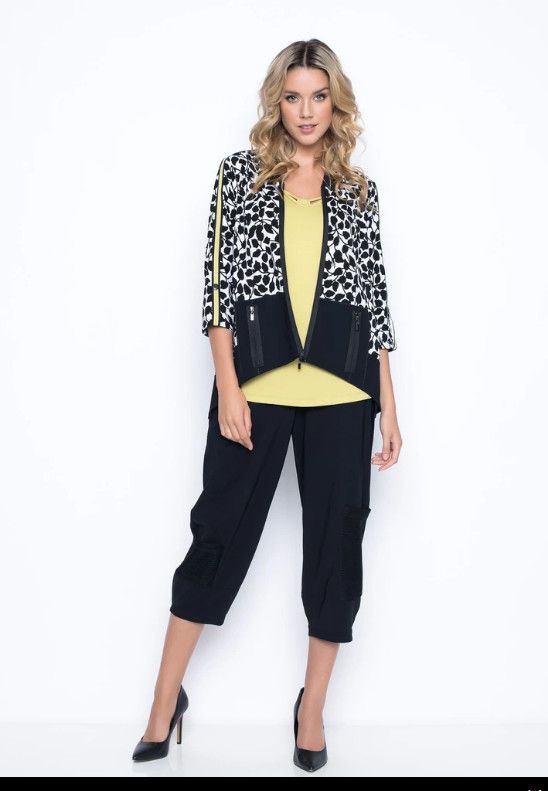 Open Knit Trim Balloon Pants Black, Size: S