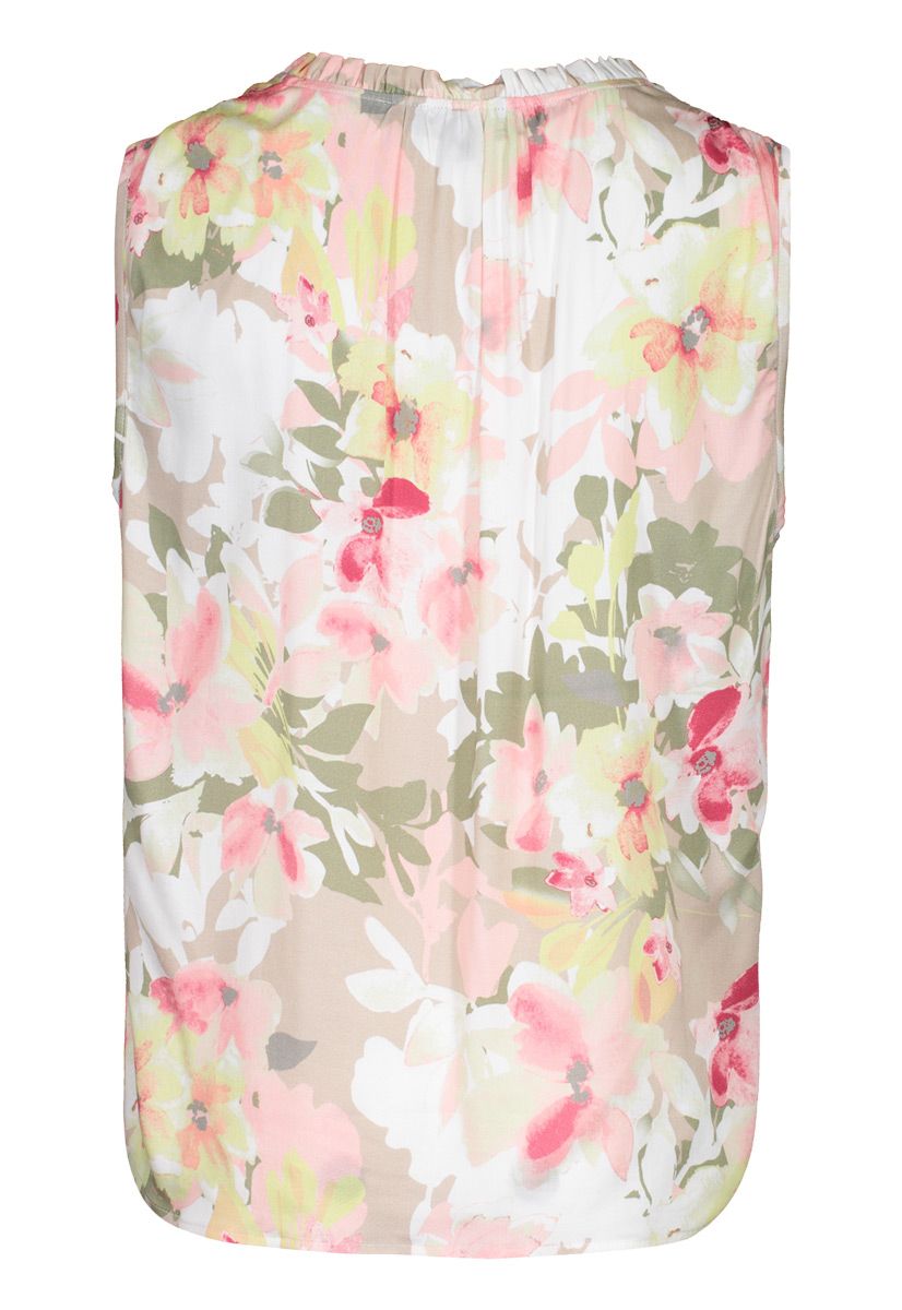 Sleeveless Blouse With Ruffles, Size: XS