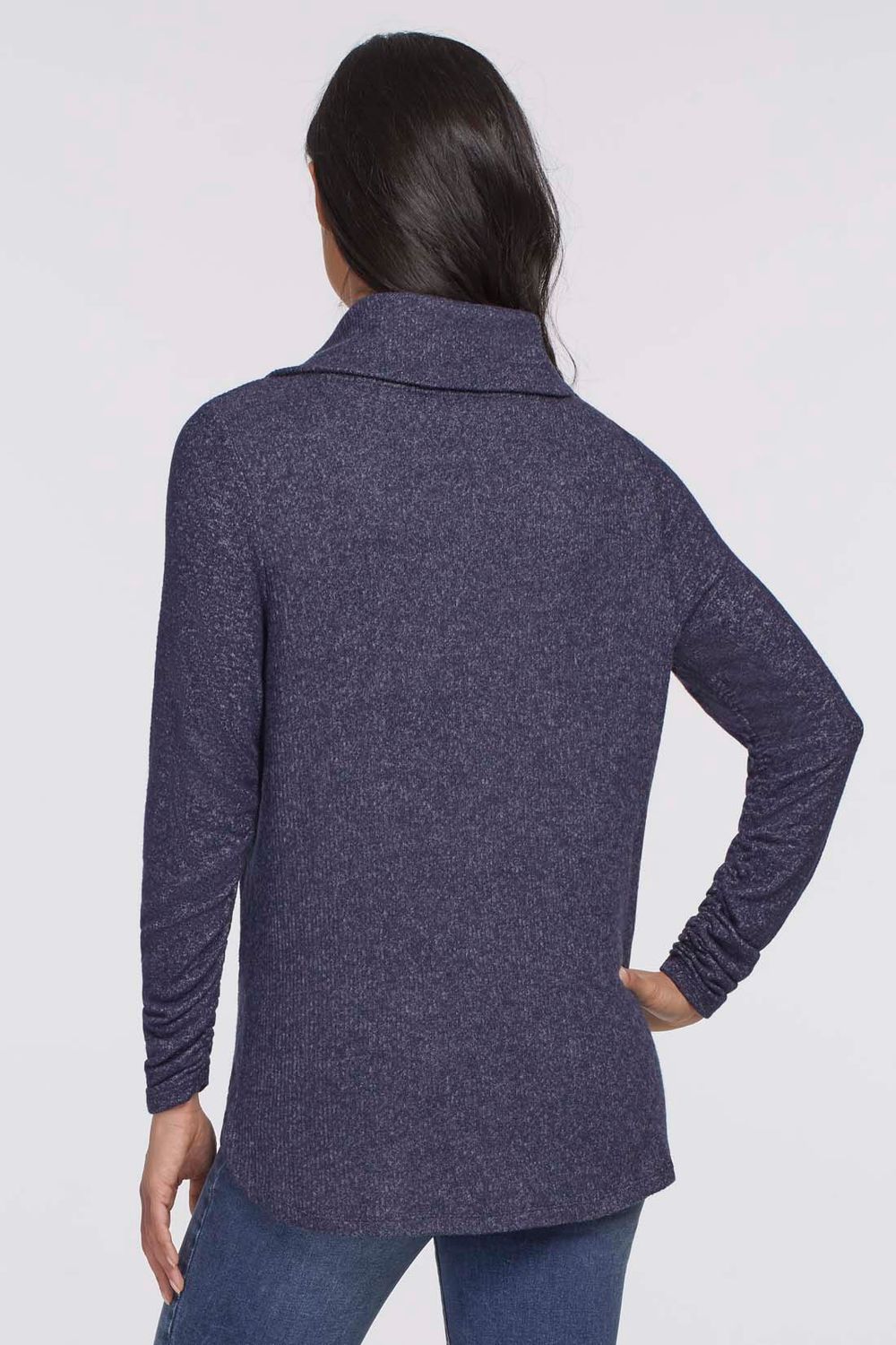 Cowl Neck Top With Shirring Detail