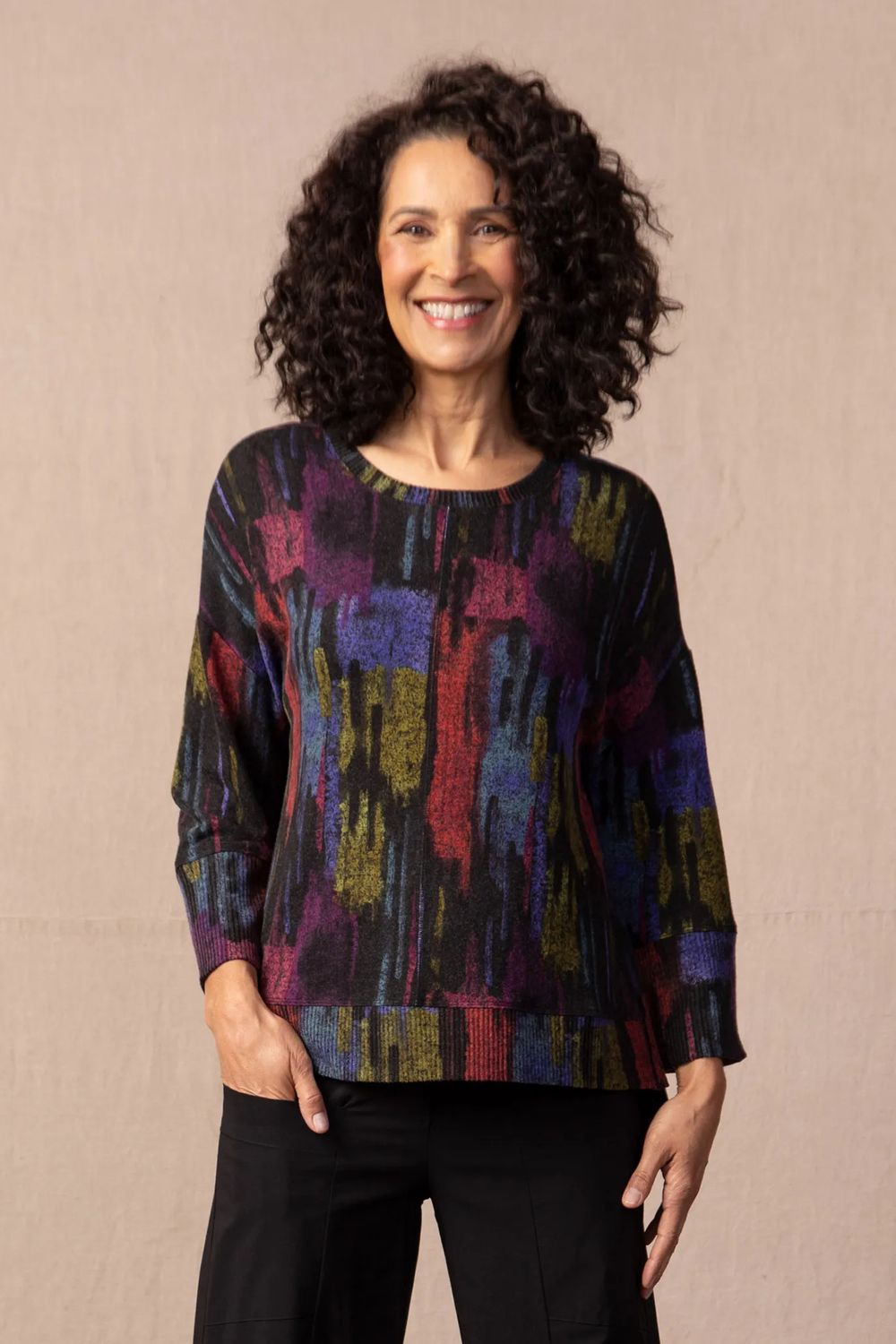 Rib Trim Boxy Crew 35969