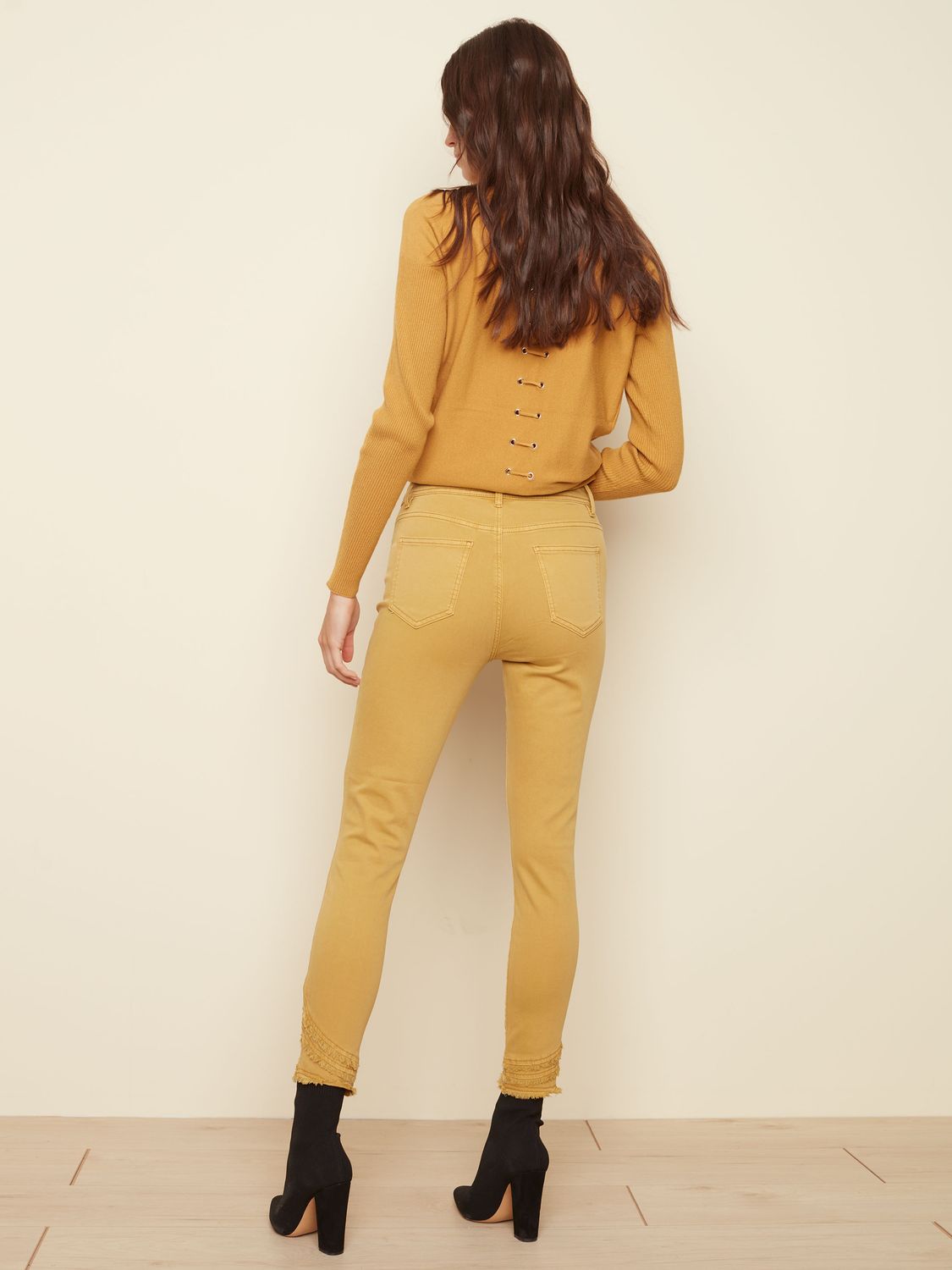 Ripped Hem Jean Amber, Size: 6