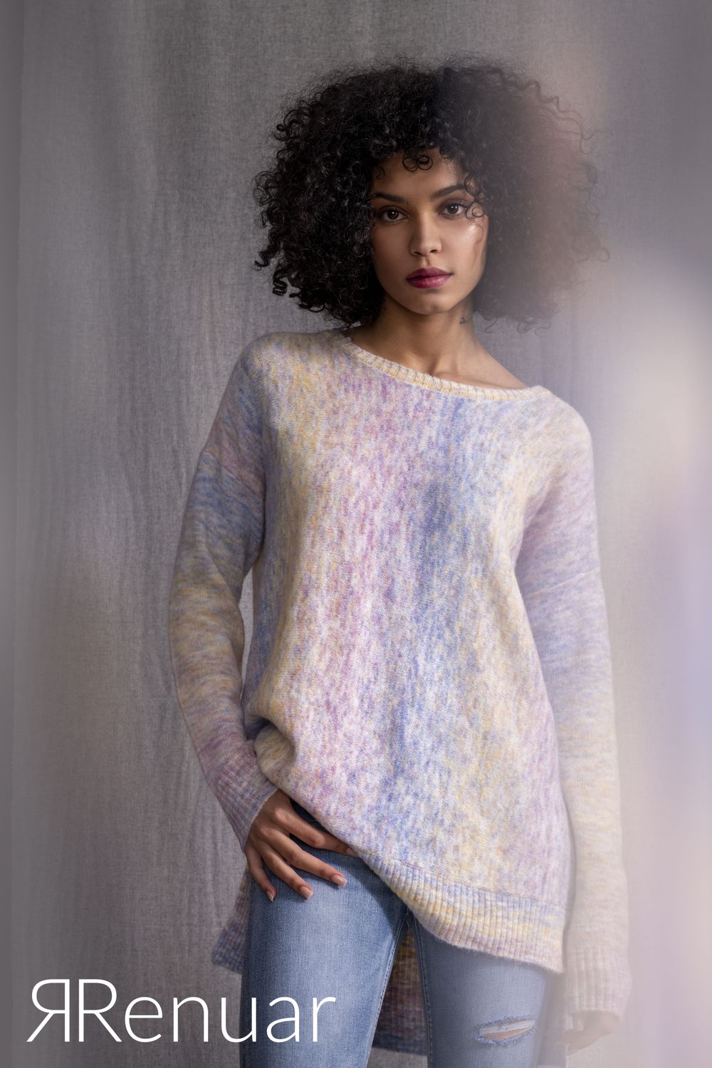 Knit Sweater, Color: Rainbow, Size: XS