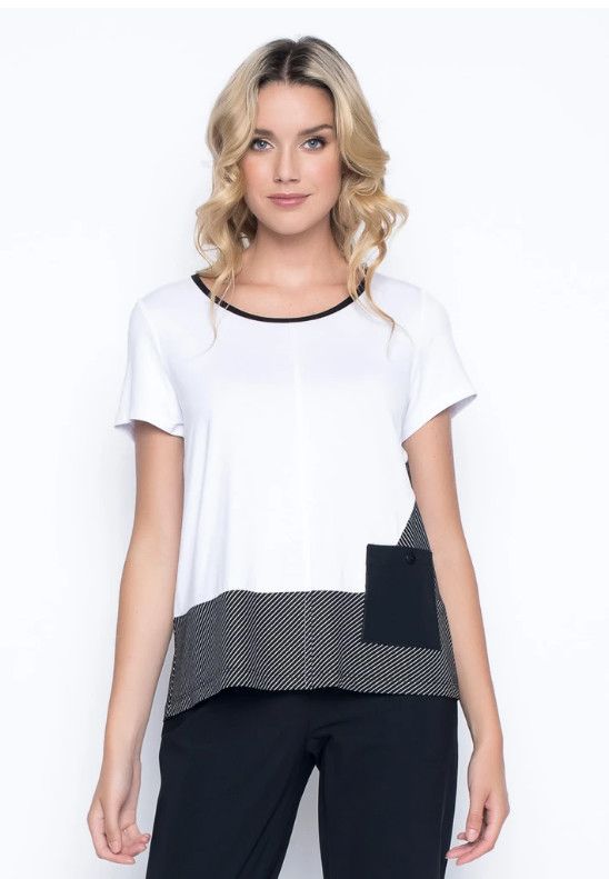 Short Sleeve Top With Pocket, Size: XS