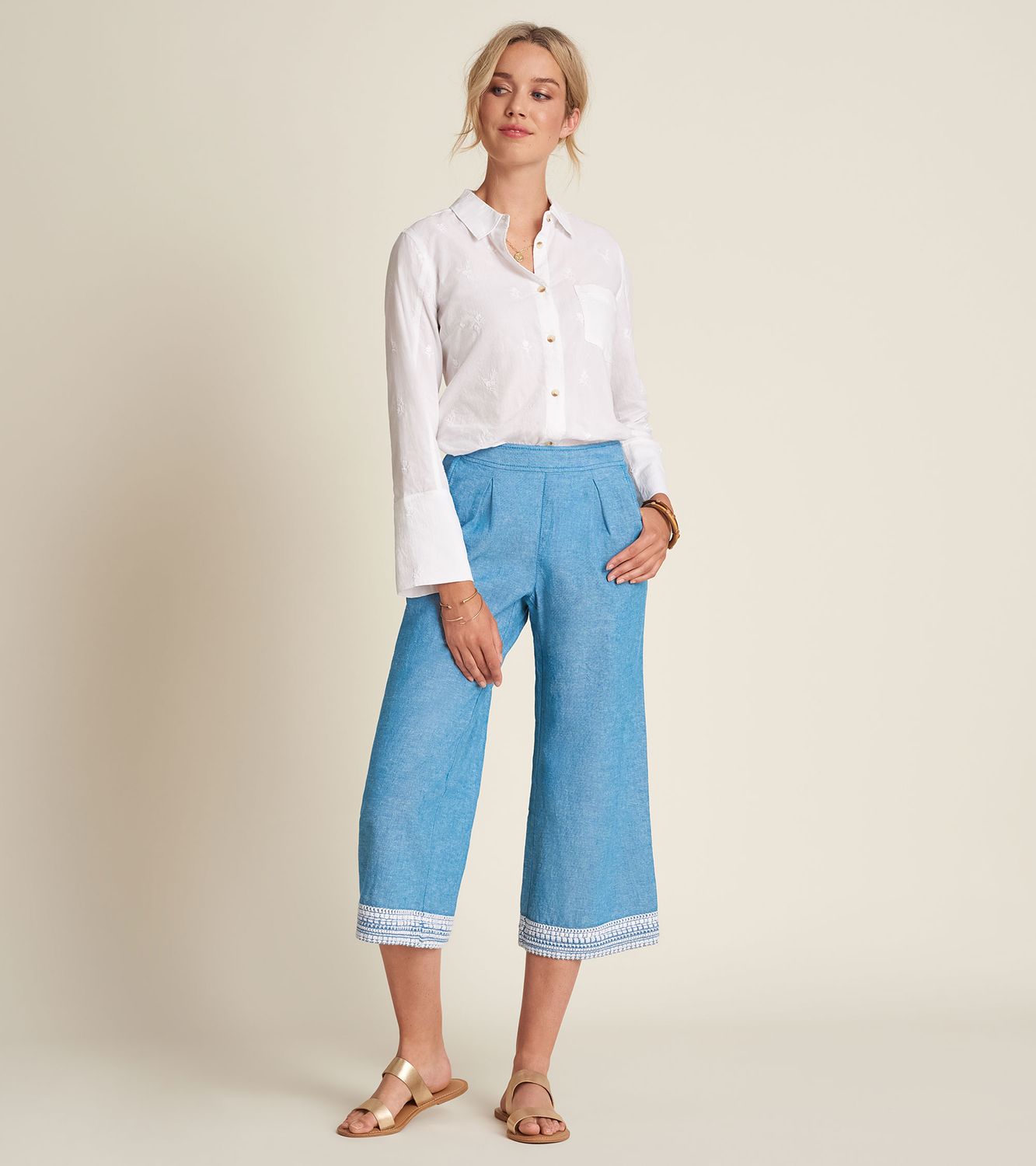 Cropped Wide Leg Pant, Size: S