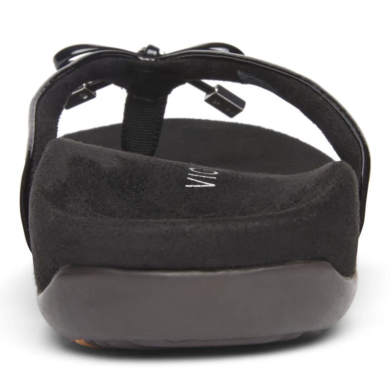 Bella Toe Post Sandal Black, Size: 5