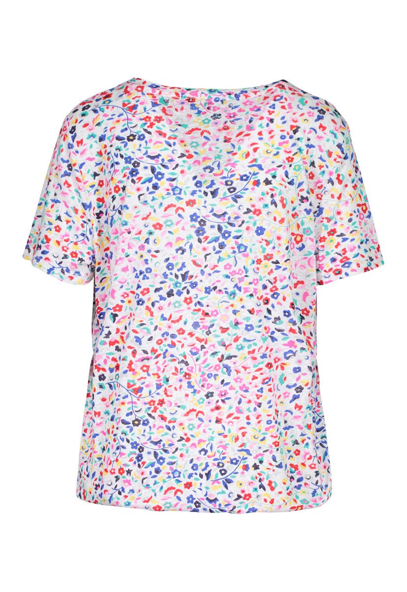 V-neck Top With Drawstring