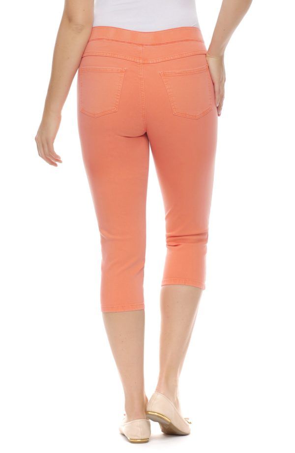 Pull On Capri (2 Colors), Color: Tangerine, Size: 6