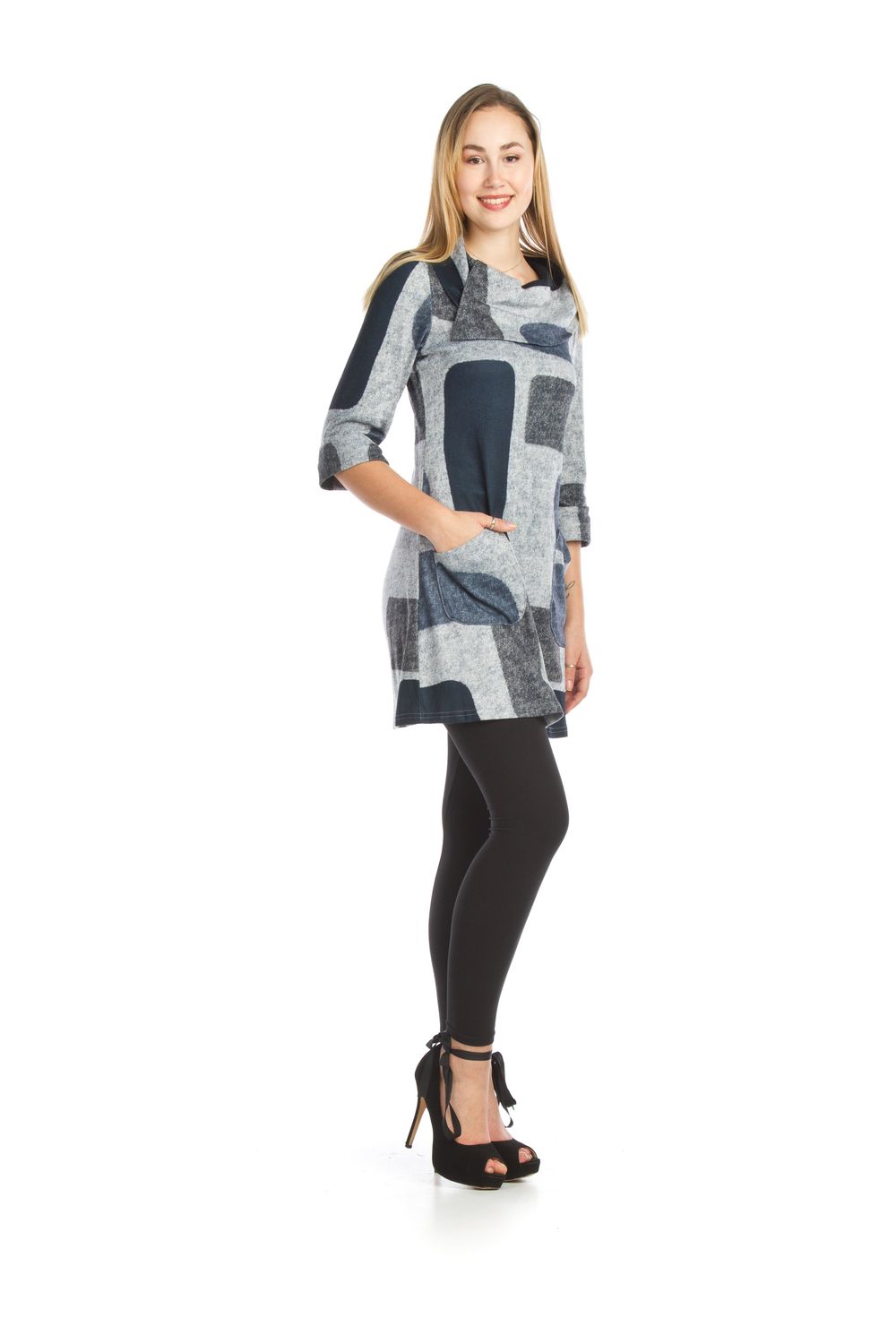 Colorblock Sweater Dress, Size: S