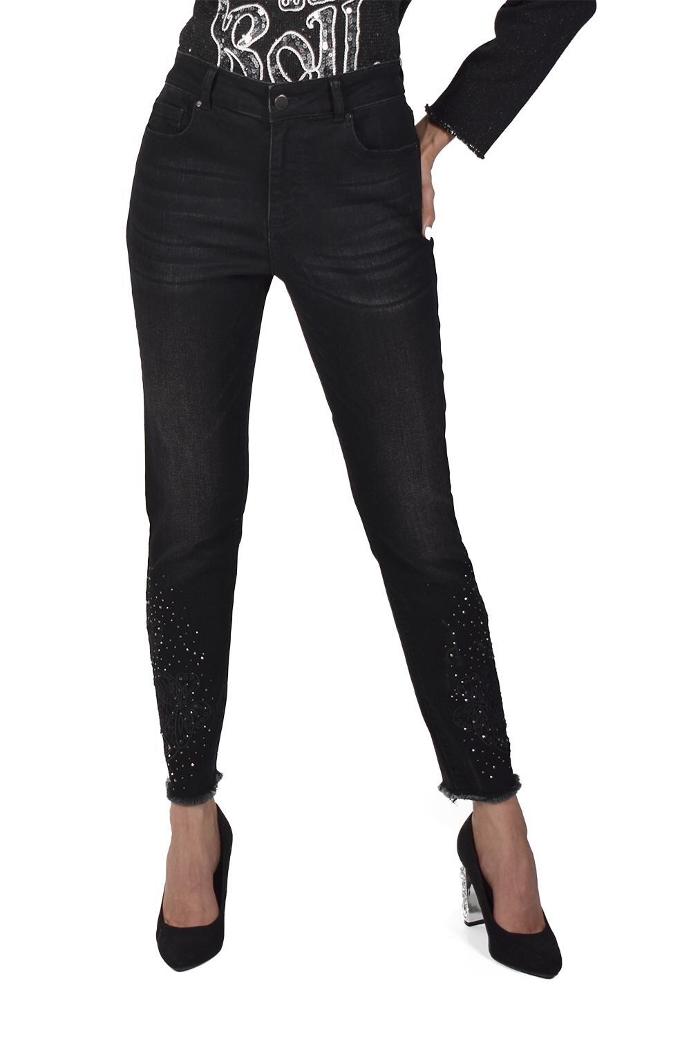 Charcoal Denim Pant 214121U