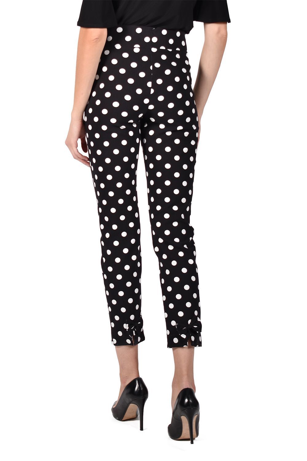 Black &amp; White Polka Dot Pant, Size: 4