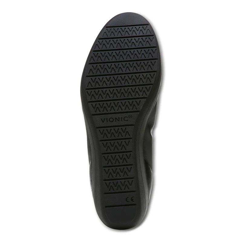 Jacey Leather Wedge 31002, Color: Black, Size: 6
