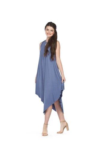 Solid Jersey Layered Maxi Dress, Size: XS