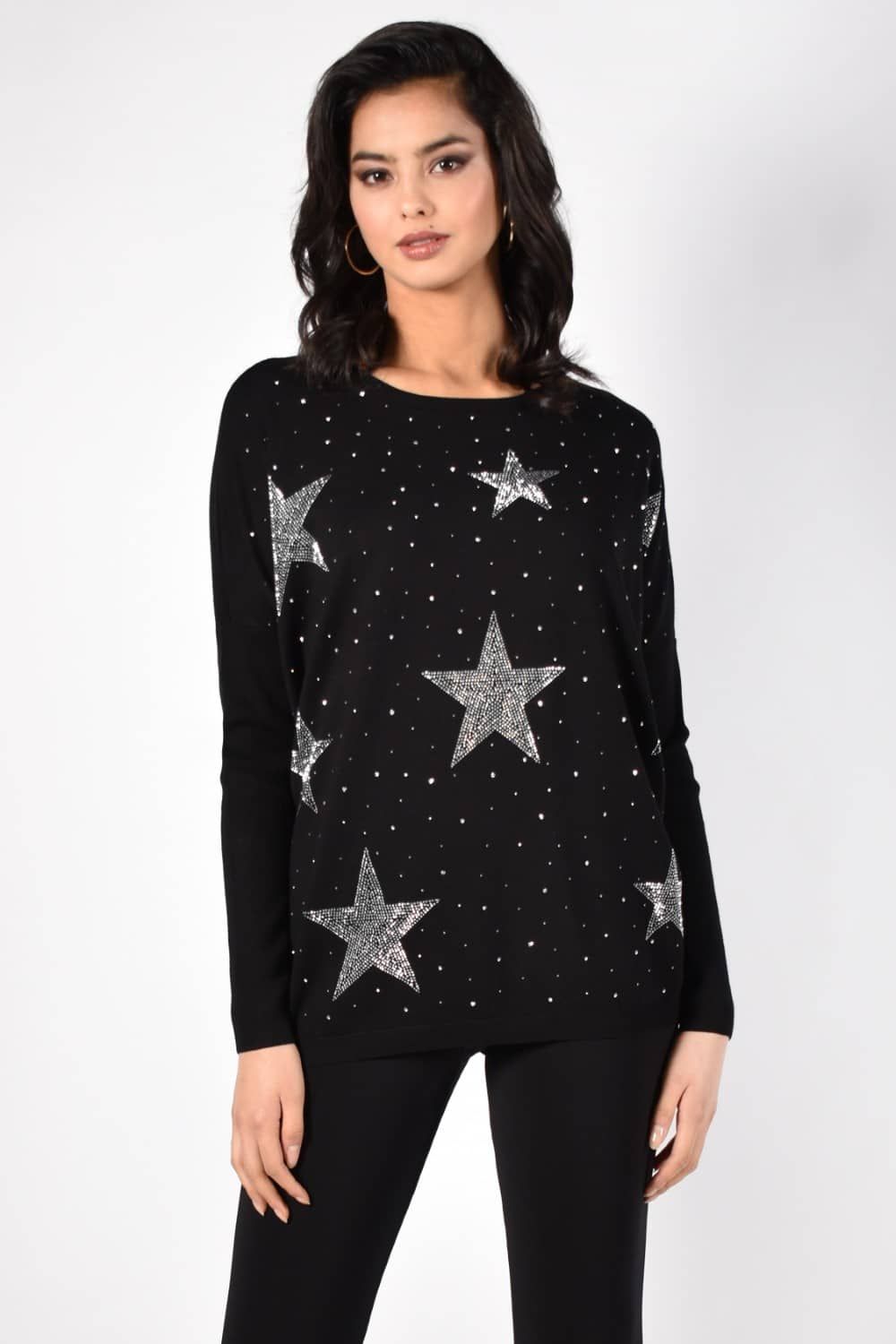 Black/Silver Sweater Knit 213142U, Size: S