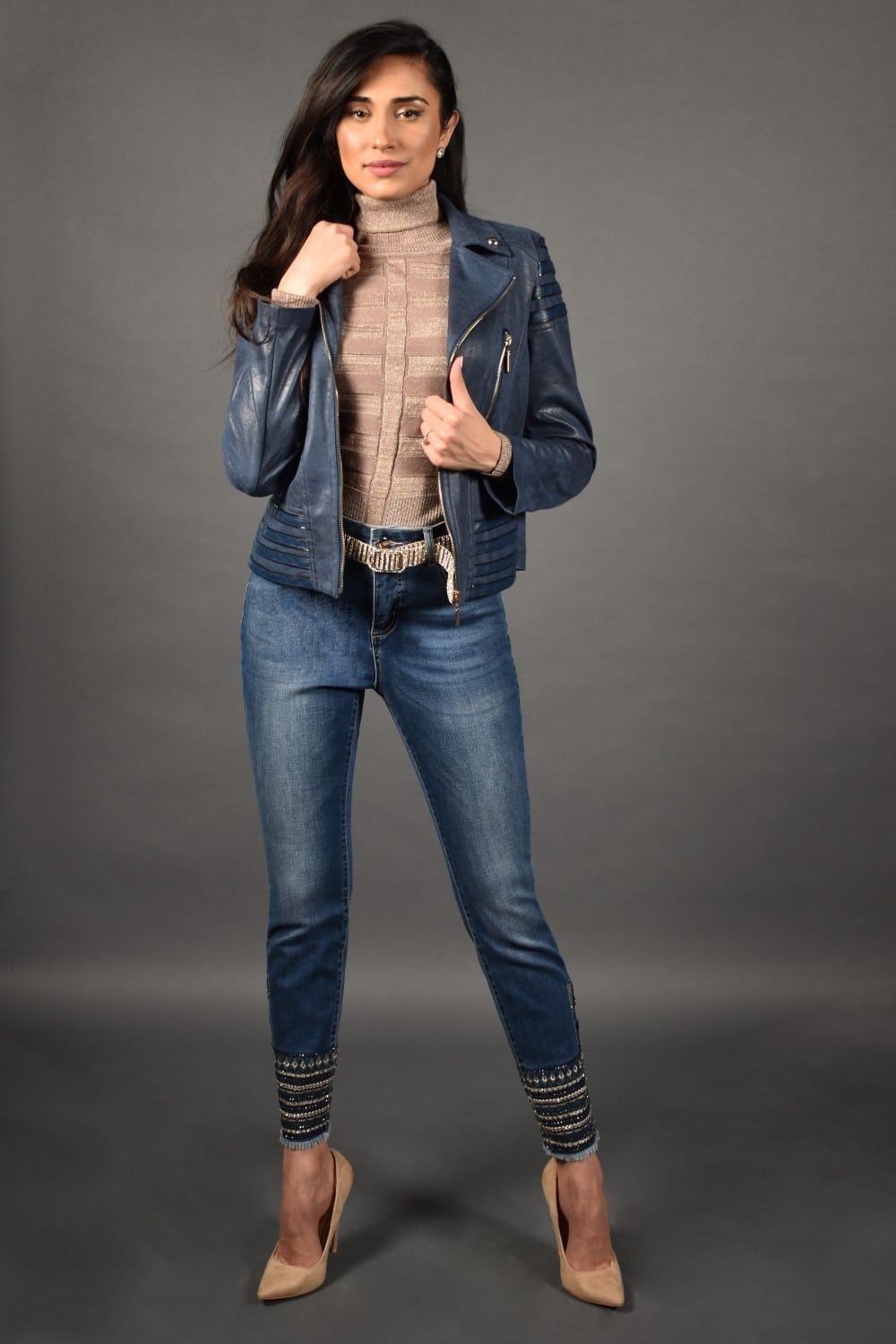 Jacket 213184, Color: Blue/Gold, Size: S