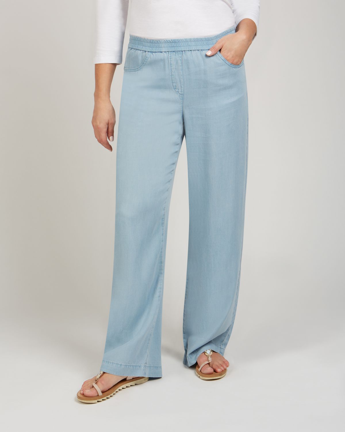 Light Blue Woven Pant, Size: S