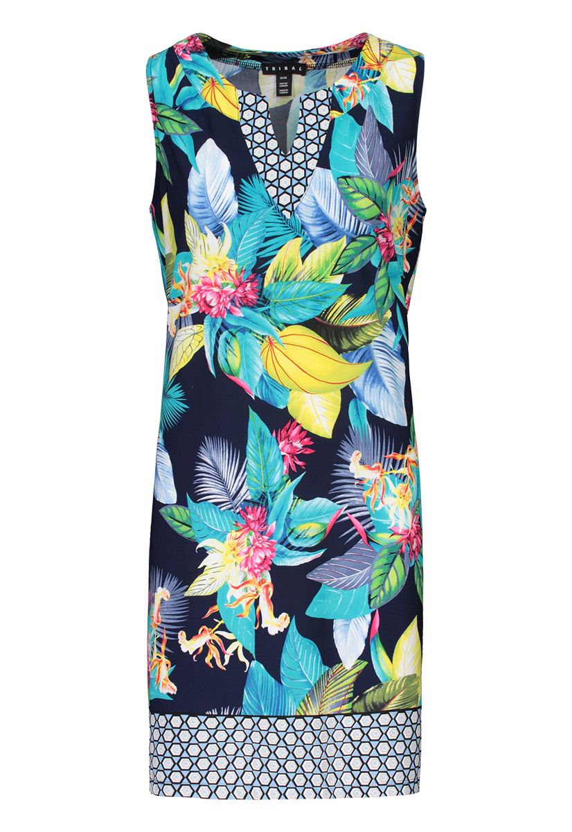 Sleeveless Notch Collar Dress, Size: S
