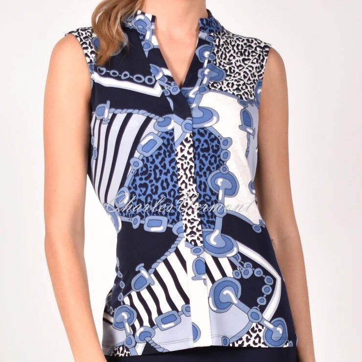 Blue/Navy Knit Top, Size: 8