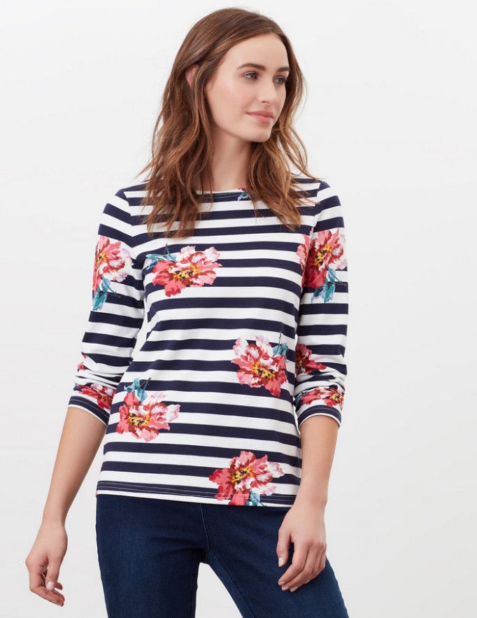 Habour Print Top, Color: Cream Floral, Size: 6