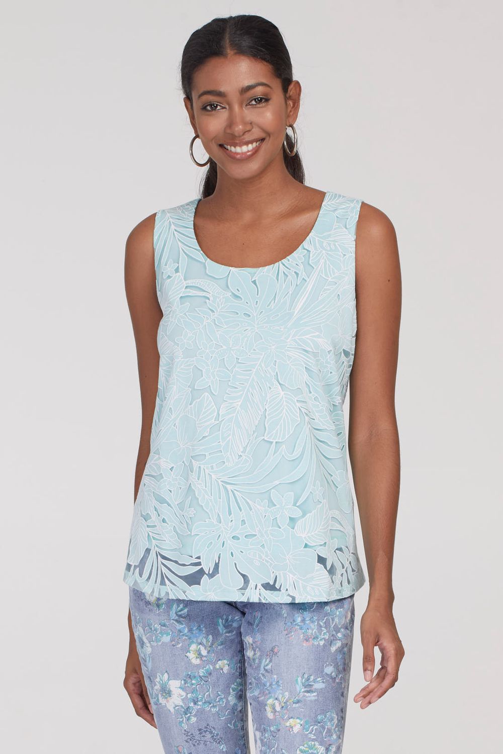 Sleeveless Top Surf Blue