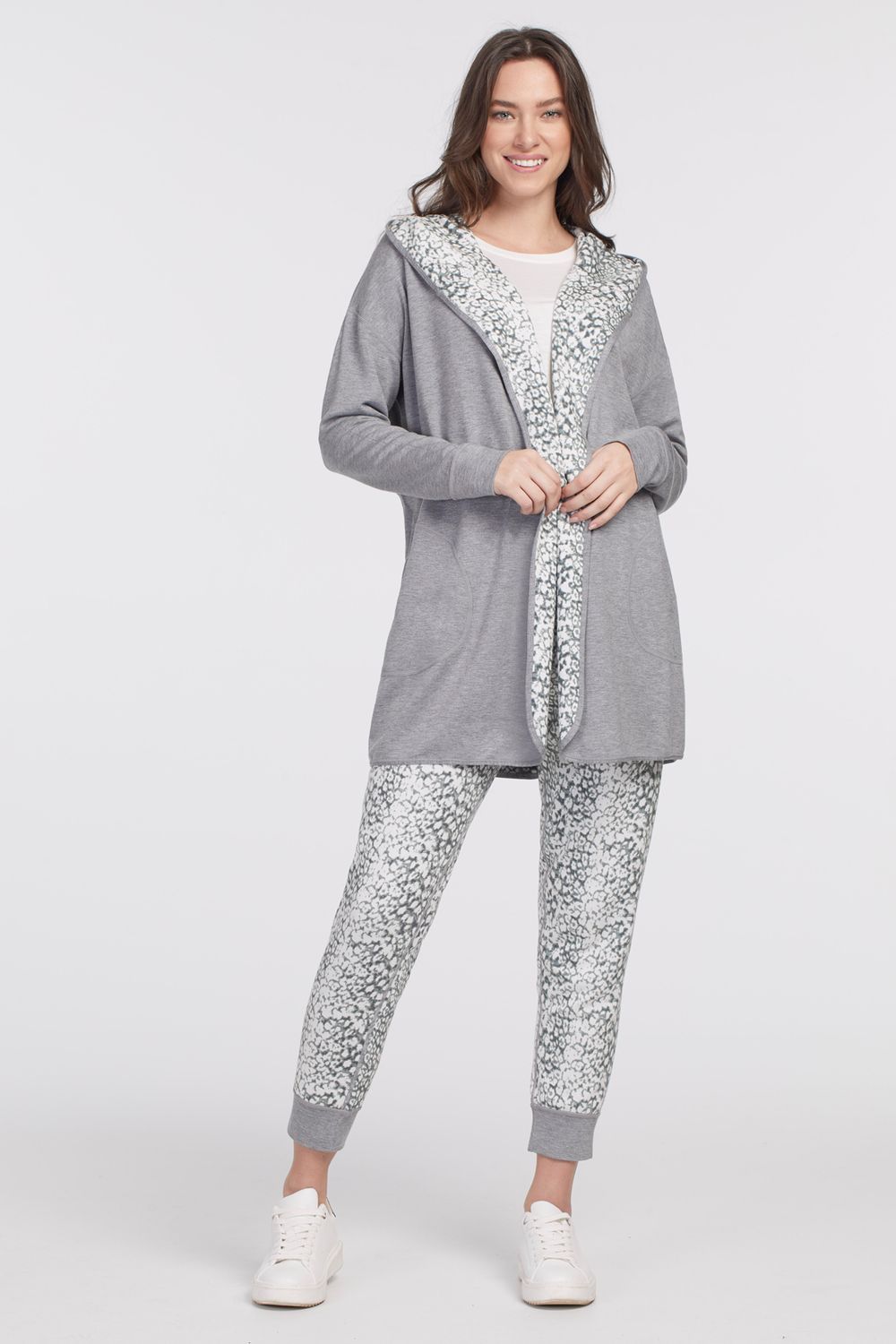 Reversible Cardigan With Hood Aloe, Size: S