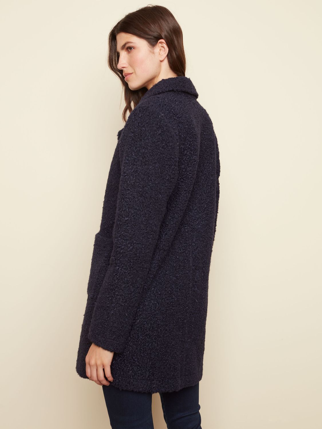 Solid Boucle Jacket, Color: Celeste, Size: S