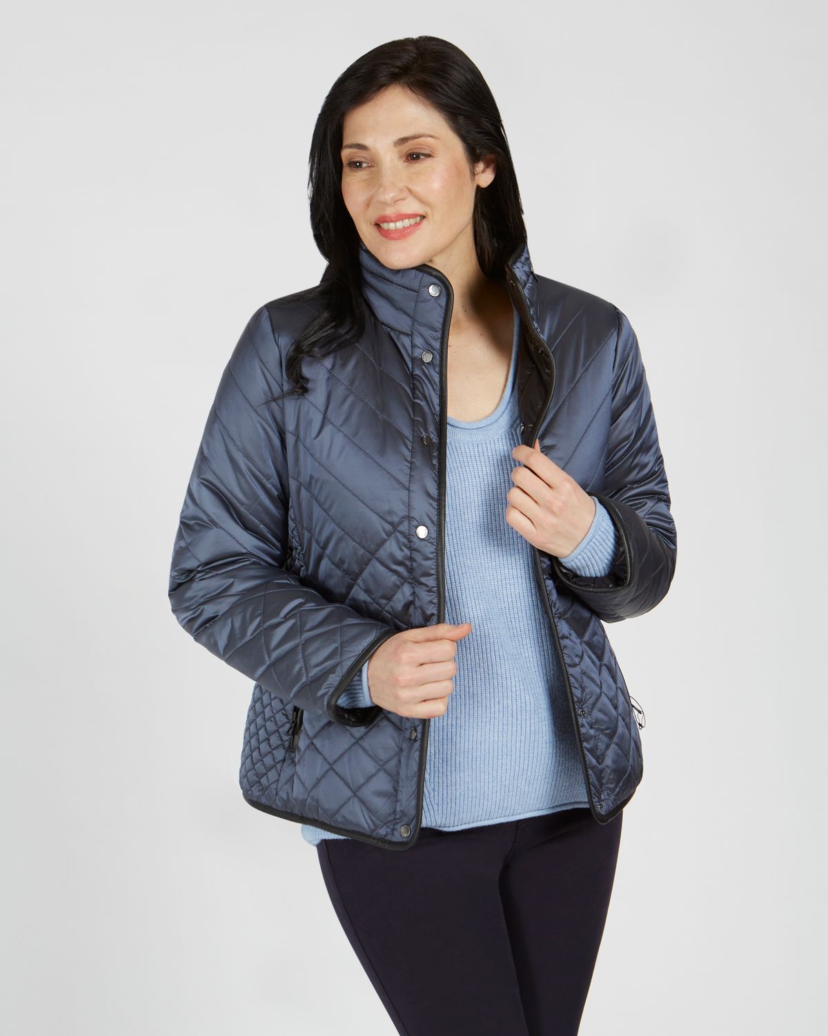 Reversible Woven Jacket, Color: Indigo, Size: XS