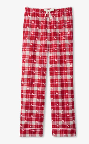 Woofing Plaid Women's Flannel Pajama Set