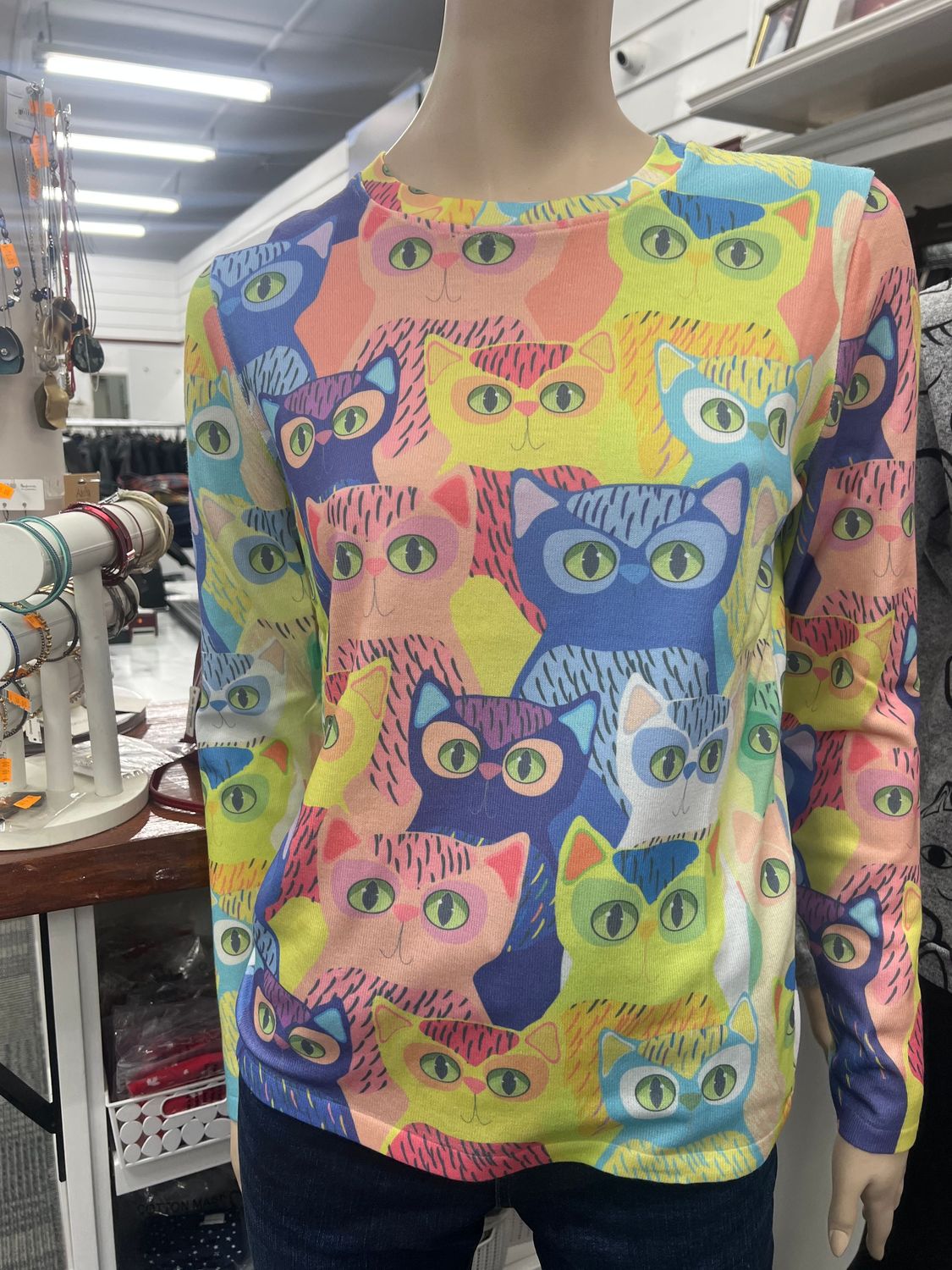 Multi Coloured Cat Sweater