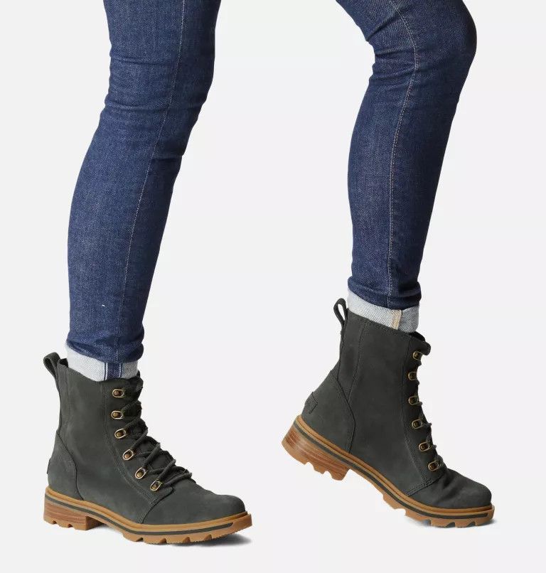 Womens Lennox Lace WP Boot, Color: Dark Moss, Size: 5.5
