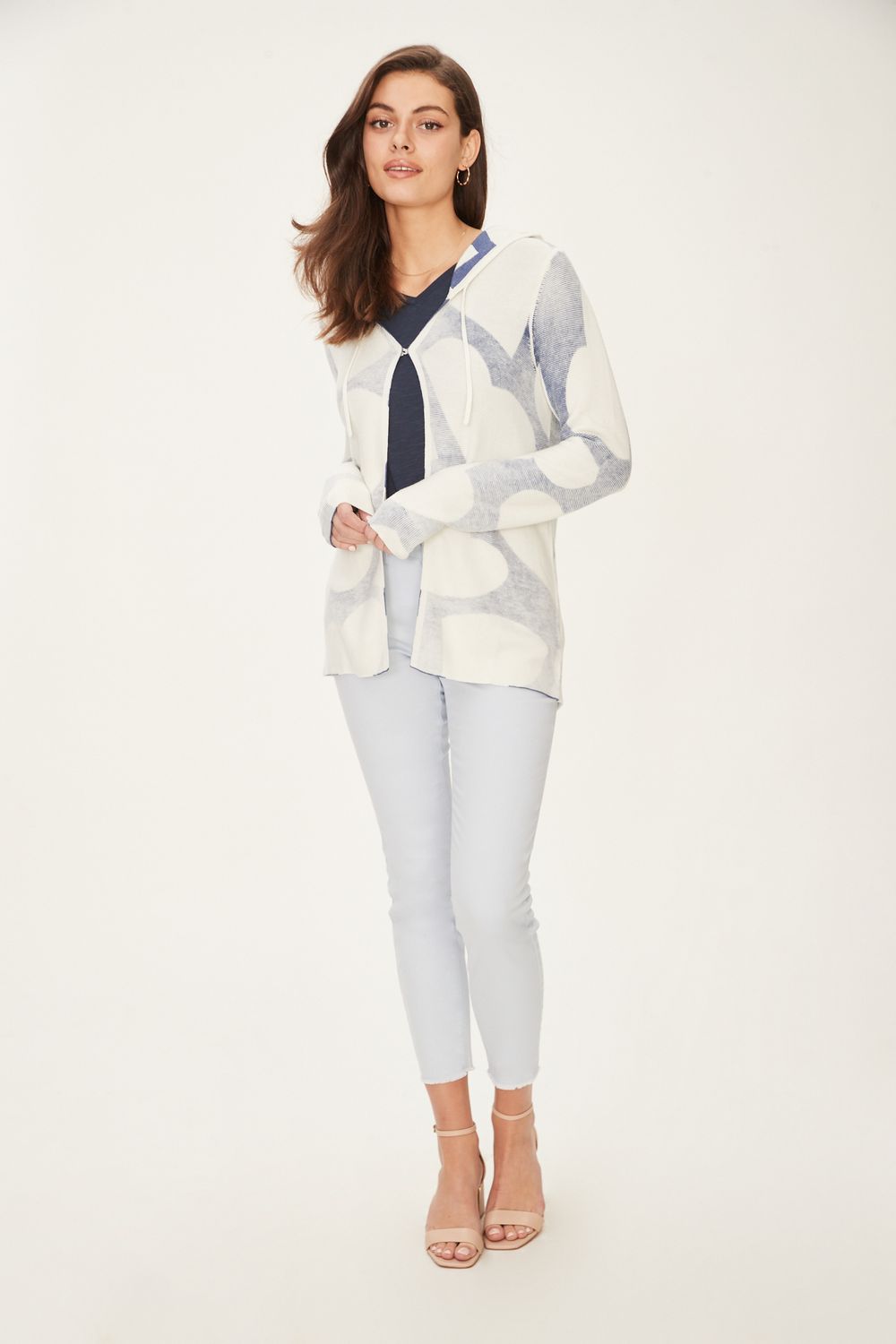 Printed Hooded Cardigan 1037624