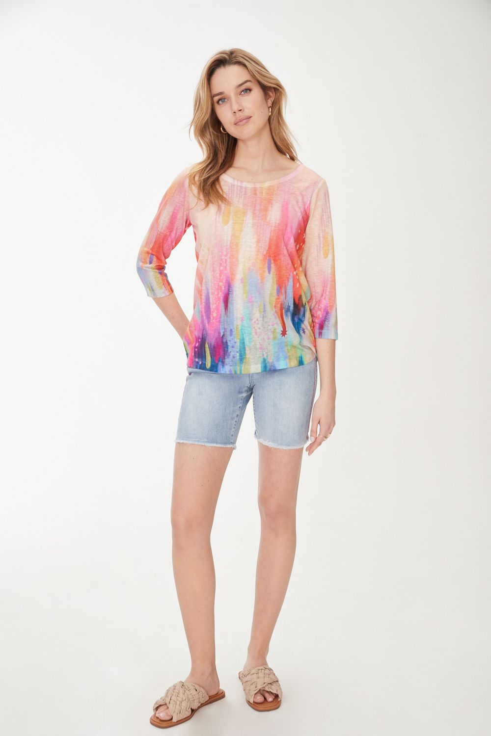 Printed Scoop Neck Top 1654451