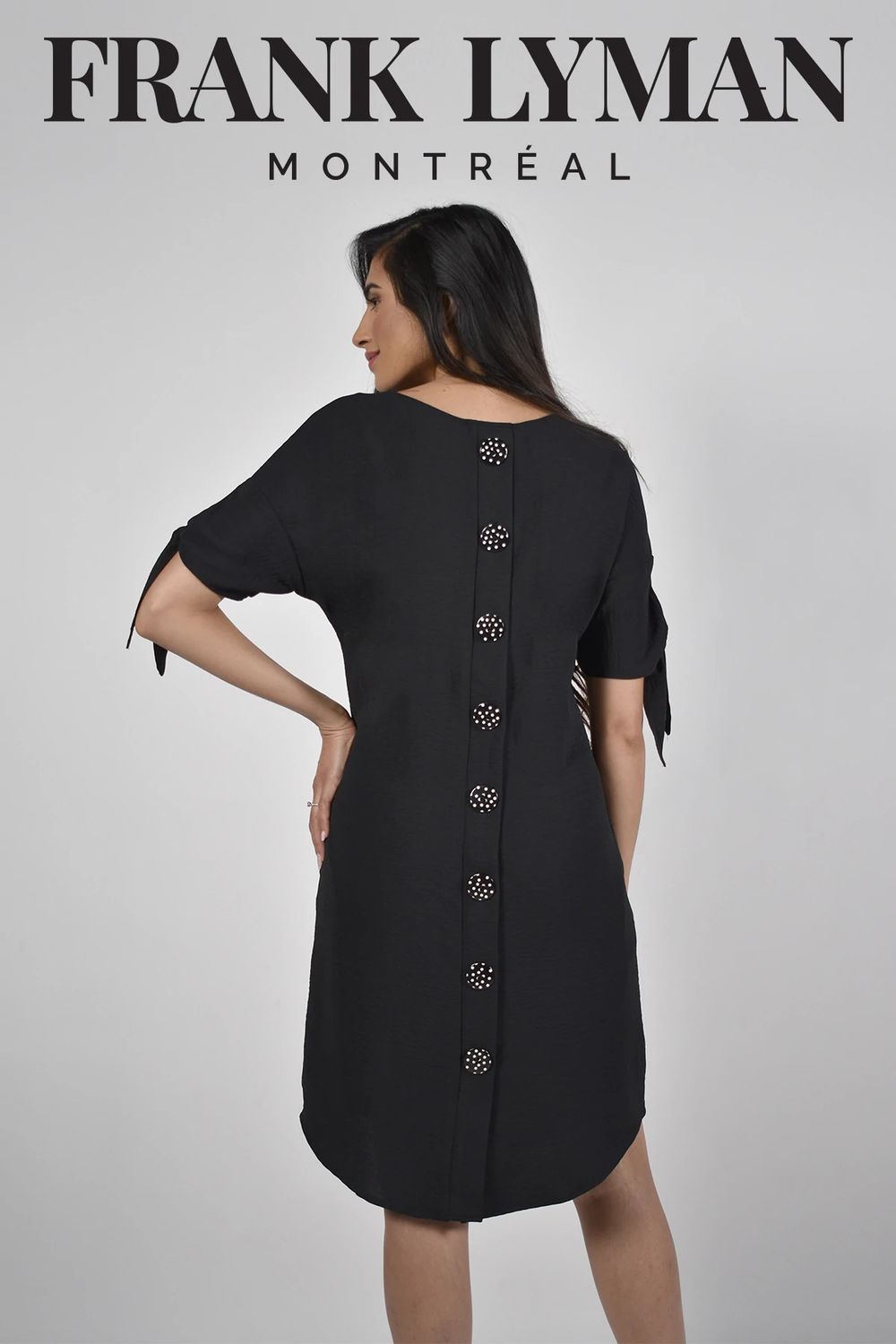 Black Button Dress 226223