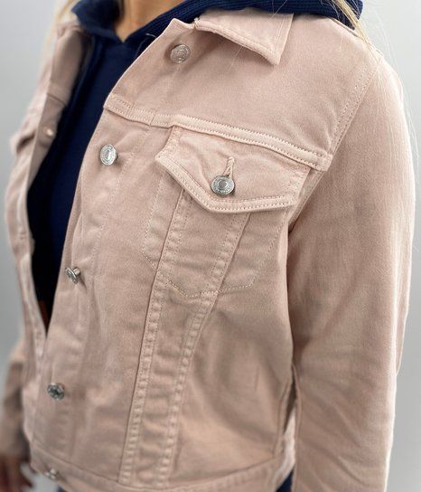 Rosewater Cotton Jacket , Color: Rosewater, Size: S