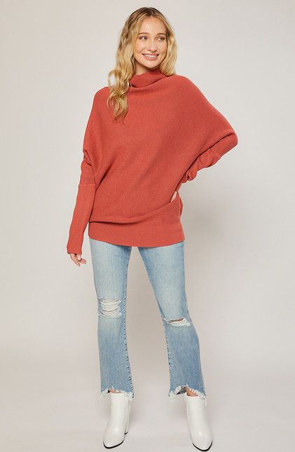 SLOUCH NECK DOLMAN PULLOVER (More Colors), Color: Black, Size: S/M