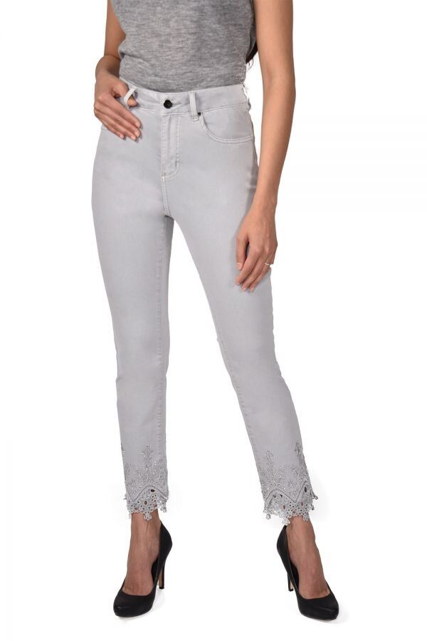 Light Grey Denim Pant, Size: XS